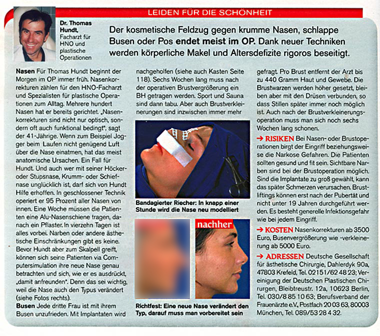 Dr. Hundt Nasenkorrektur FitForFun
